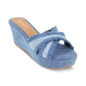 AIYANA- DENIM WEDGES