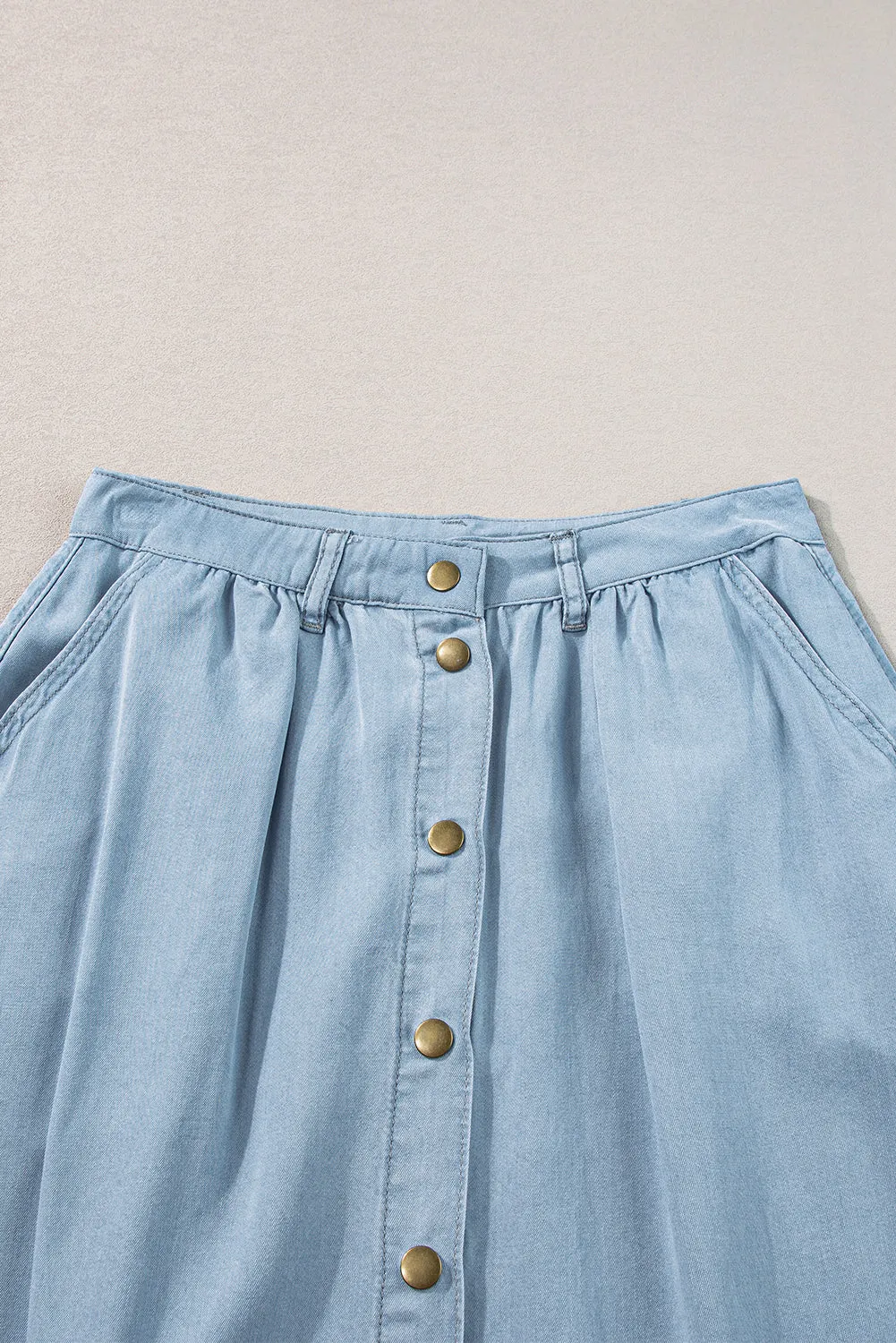 Button Front Maxi Skirt