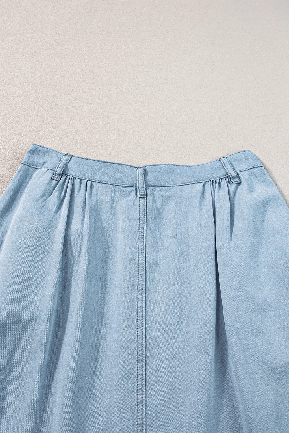 Button Front Maxi Skirt