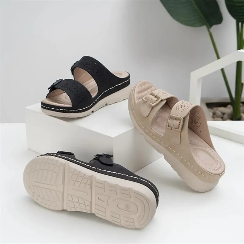 Cuzcare Women Orthopedic Sandals Breathable Lightweight Open Toe Anti Slip Fashion Sandal