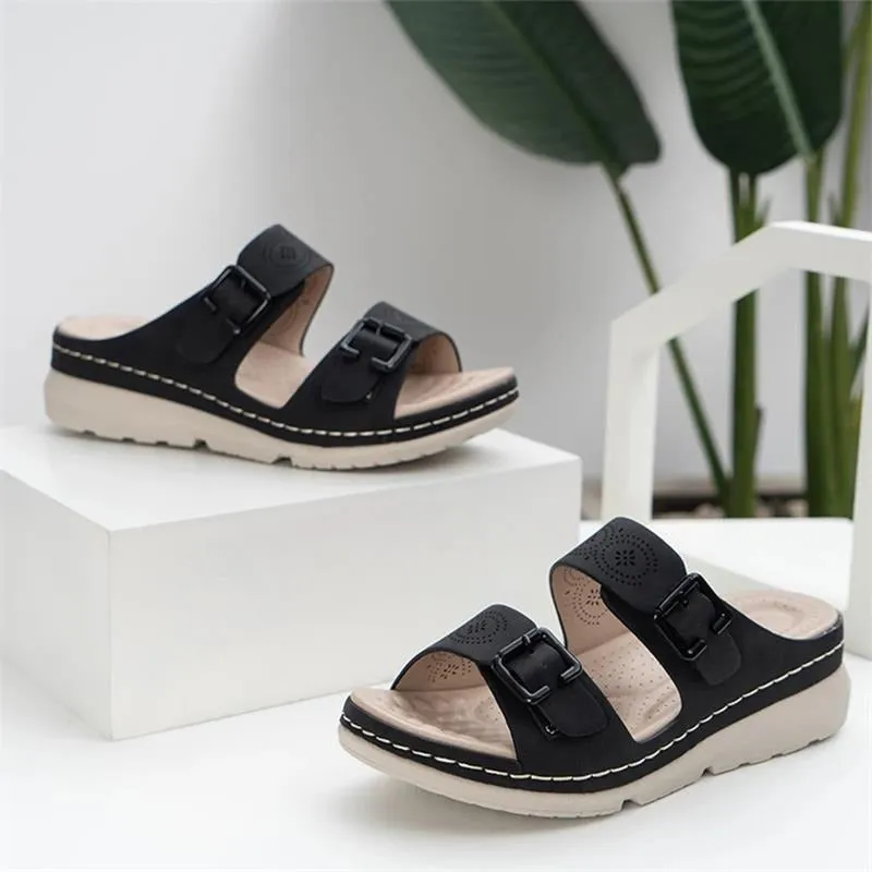 Cuzcare Women Orthopedic Sandals Breathable Lightweight Open Toe Anti Slip Fashion Sandal