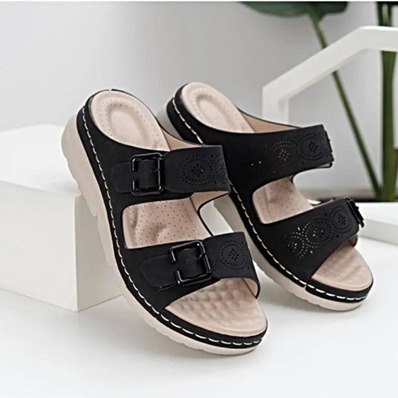 Cuzcare Women Orthopedic Sandals Breathable Lightweight Open Toe Anti Slip Fashion Sandal