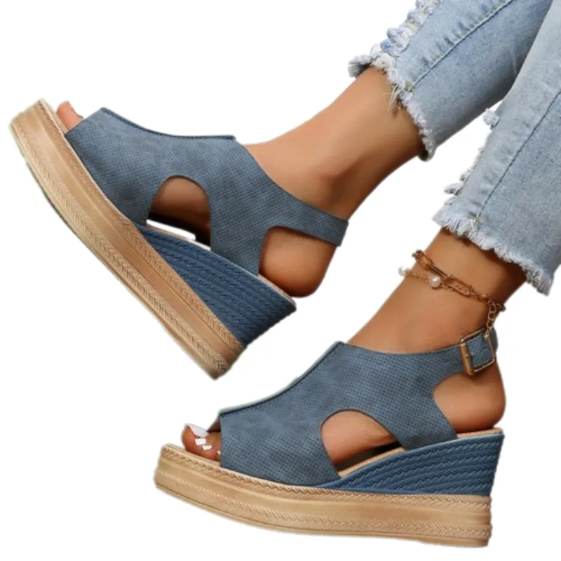 Cuzcare Women Sandals Arch Support Pain Relief Buckle AntiSlip Glitter Color Sandals