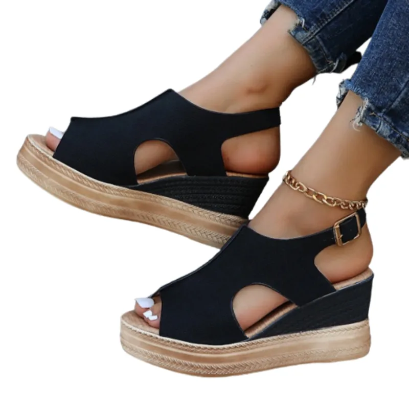 Cuzcare Women Sandals Arch Support Pain Relief Buckle AntiSlip Glitter Color Sandals