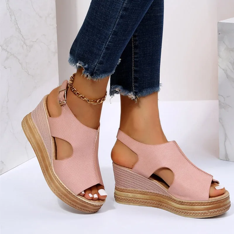Cuzcare Women Sandals Arch Support Pain Relief Buckle AntiSlip Glitter Color Sandals