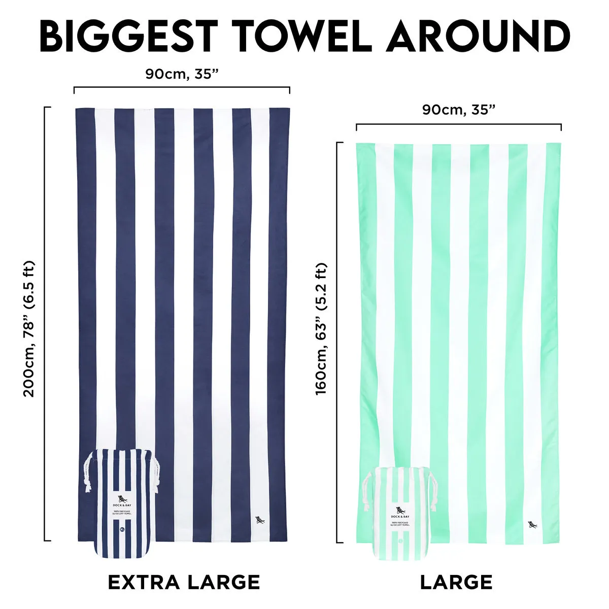 Dock & Bay Quick Dry Towels - Cayman Olive - Customized Embroidery Personalized for You