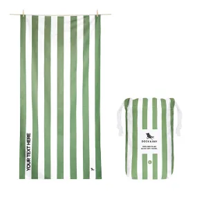 Dock & Bay Quick Dry Towels - Cayman Olive - Customized Embroidery Personalized for You