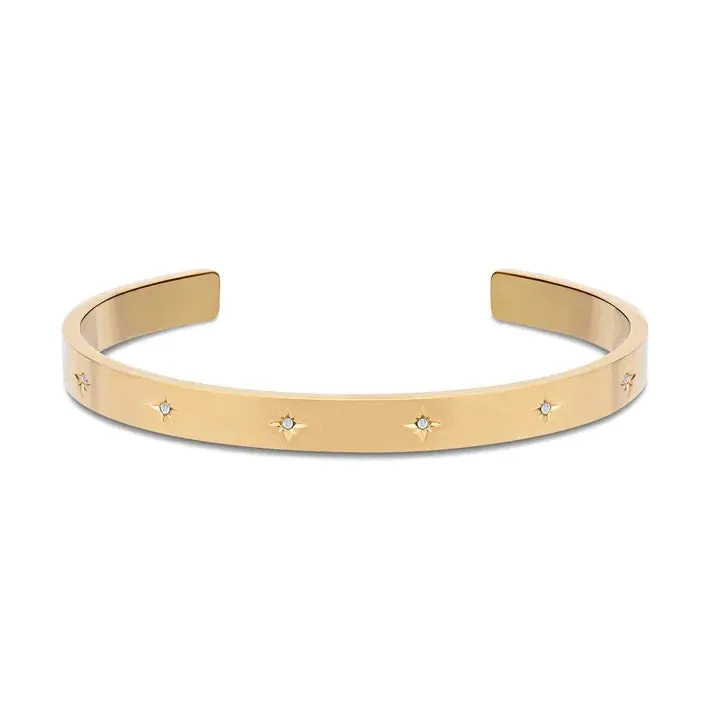 Fashion Punk Gold Color Bangles for Women Men Trendy Stainless Steel Metal Bracelets Bohemian Jewelry Accessories Gift Wholesale