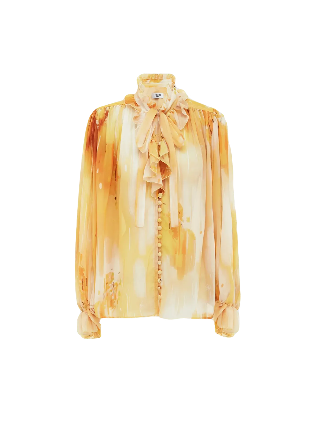 LEO LIN - Faye Tie Neck Bluse