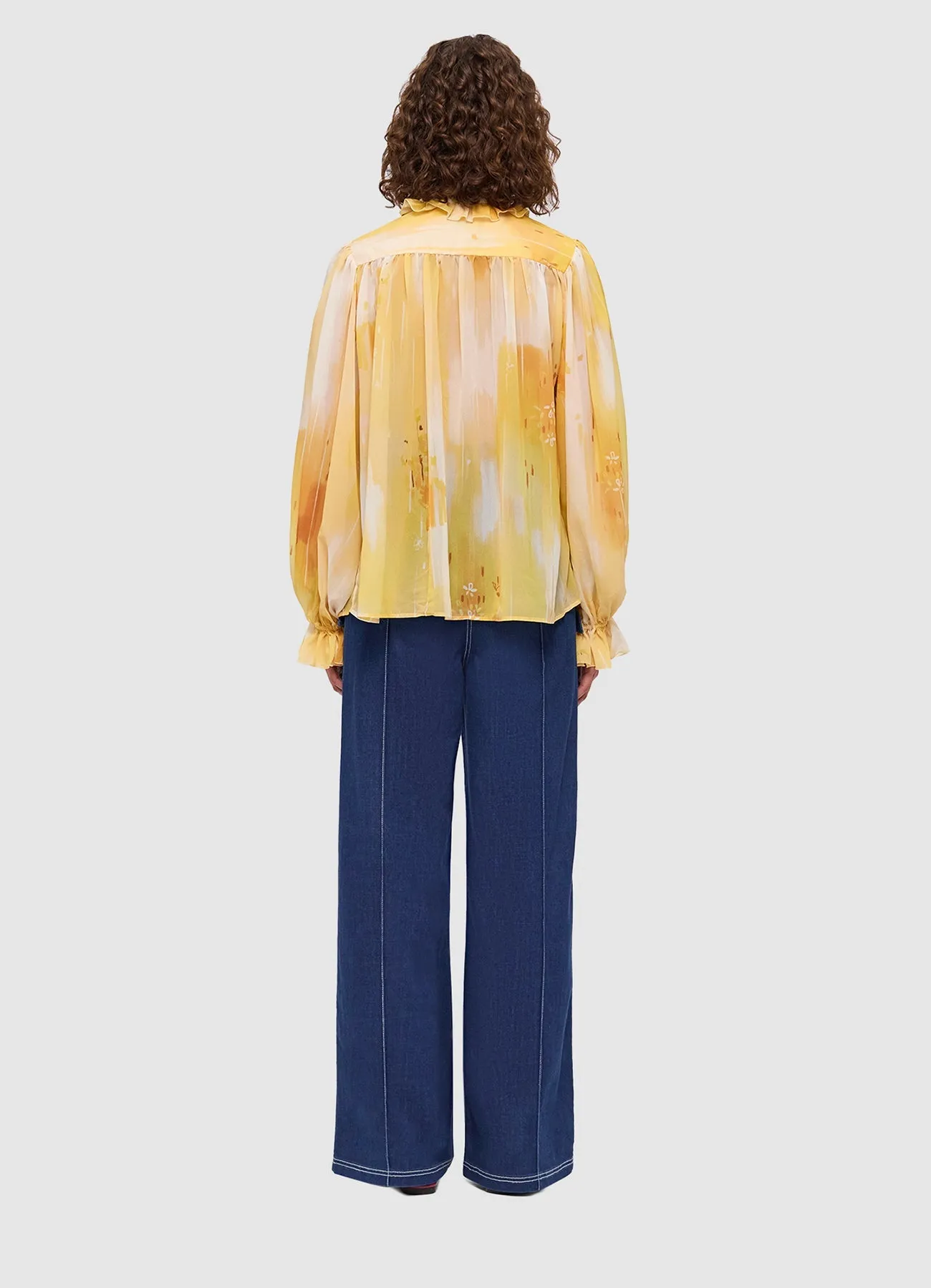 LEO LIN - Faye Tie Neck Bluse