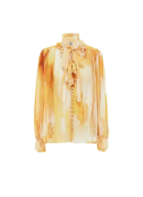 LEO LIN - Faye Tie Neck Bluse