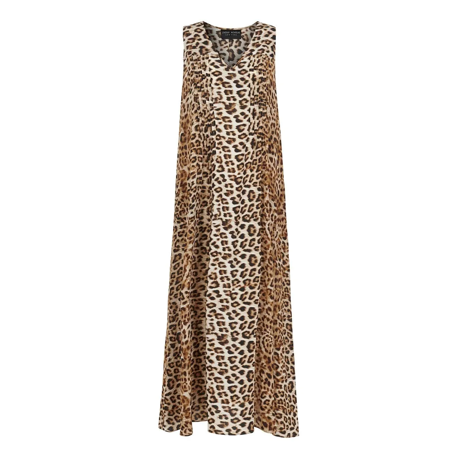 Maxi Dress in Leopard Silk