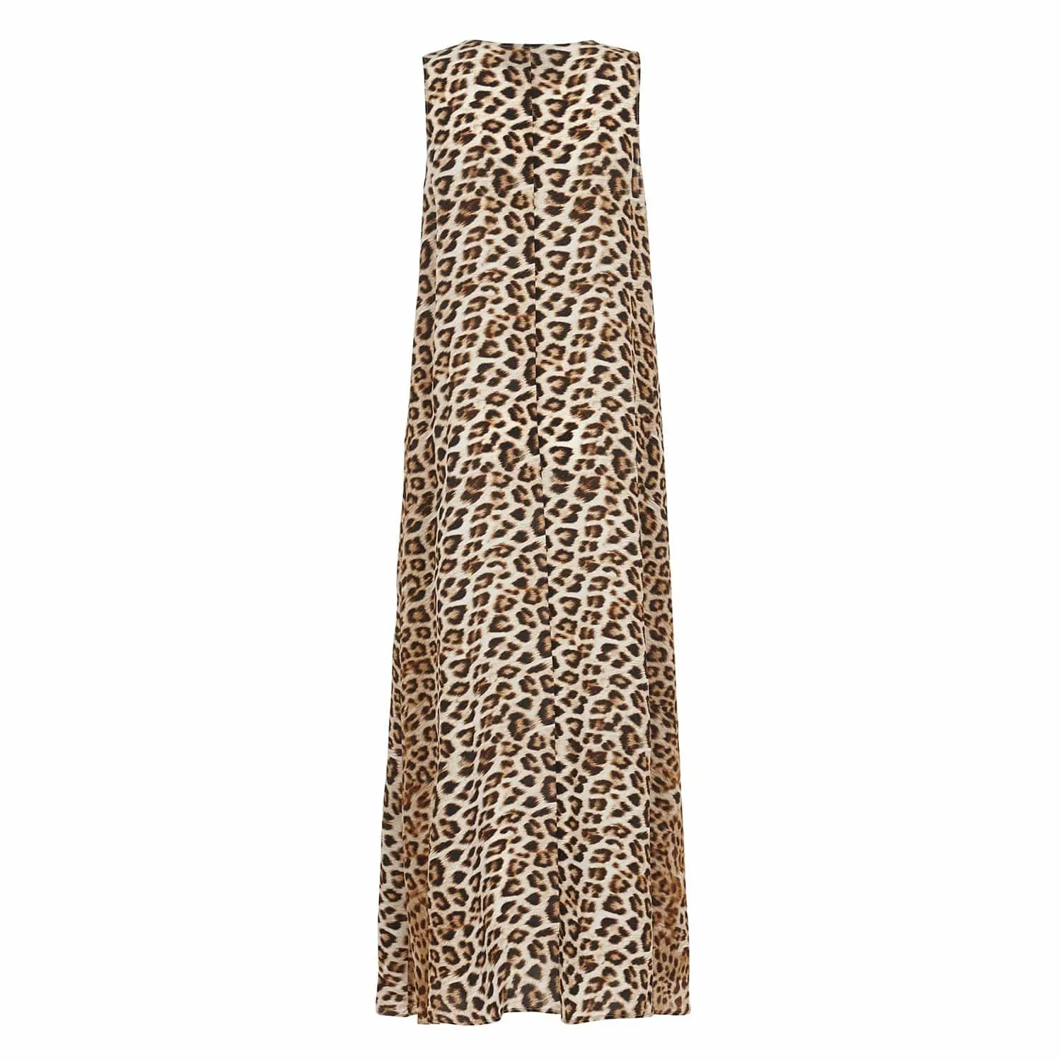 Maxi Dress in Leopard Silk