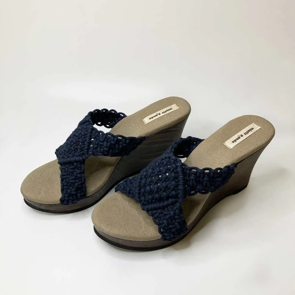 Navy Macrame Wedges for Women | Perfectly Balanced Comfort & Style