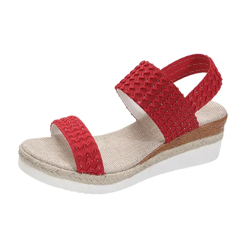 Platform wedge heel sandals for women