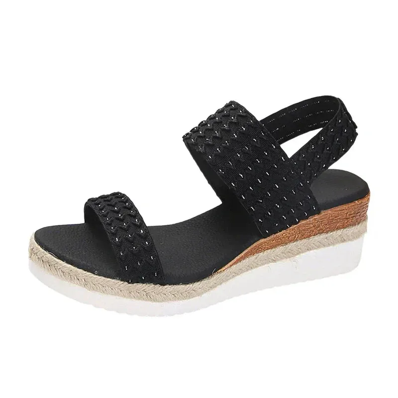 Platform wedge heel sandals for women