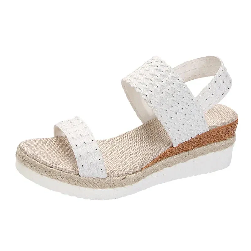 Platform wedge heel sandals for women