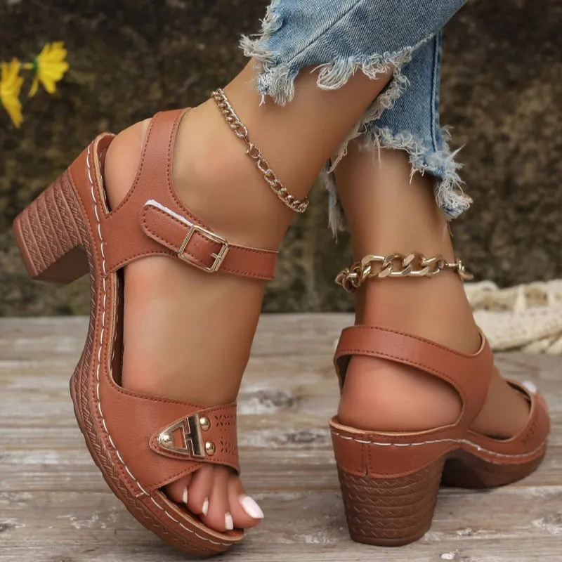 👡The Summer Hot Sale 50% OFF🥰Women's Chunky Heel Sandals